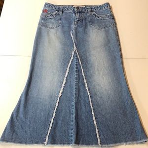 Long Denim Maxi Skirt